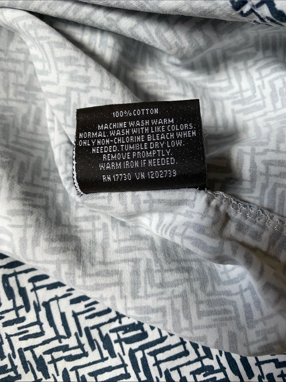 Nate Berkus Blue and White Geometric Cotton Pillowcase Set